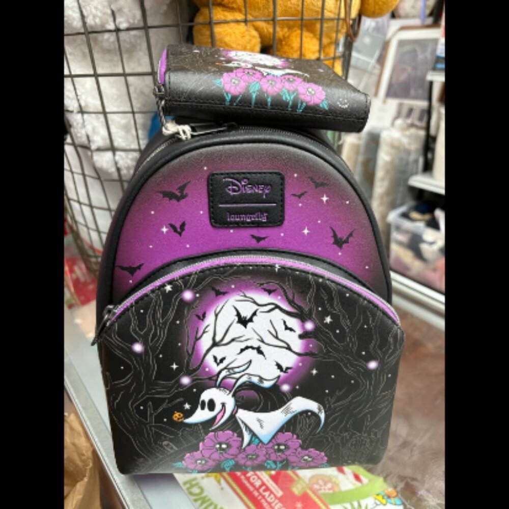 Loungefly The Nightmare Before Christmas Zero Moon Doodle Mini Backpack NWT